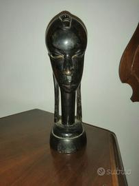 Testa Masai in ebano , 1950 circa