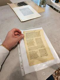 Documento antico divina commedia