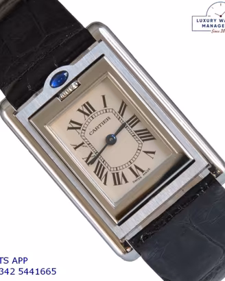 CARTIER Tank Basculante Ultra-Thin Ivory Full Set