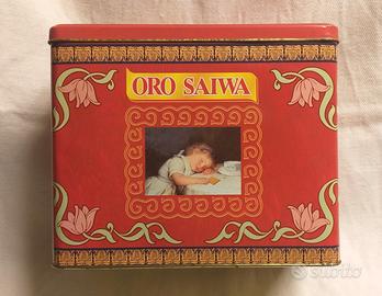 Oro Saiwa scatola di latta anno 2000