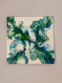 Quadro “Orchidea blu-verde” 50•50cm