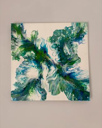 Quadro “Orchidea blu-verde” 50•50cm