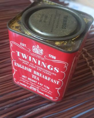 scatola di latta vintage tea twinings