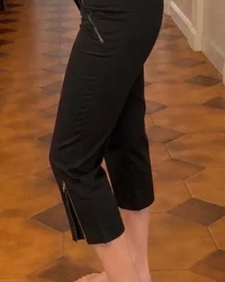 Patrizia Pepe Pantaloni Capri Neri Vita Bassa con