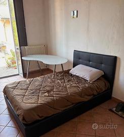 Letto contenitore una piazza e mezza con materasso