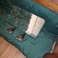 8 Mensole in vetro 48x25x0.5 con reggimensola