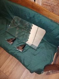 8 Mensole in vetro 48x25x0.5 con reggimensola