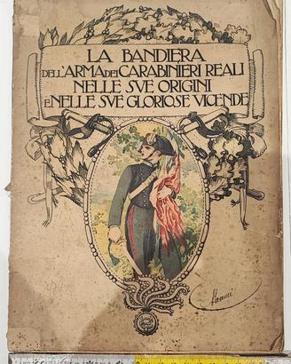 Libro da museo 5.6.1921 BANDIERA ARMA CARABINIERI