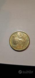 1 lira 1946 Arancia. Fac Simile colore oro