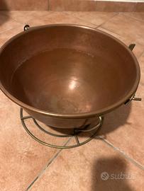 Poiolo per polenta in rame motorizzato