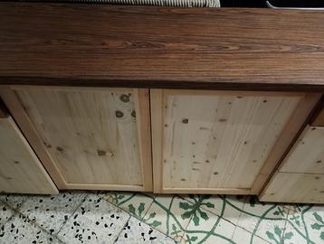 mobile artigianale da soggiorno completamente arti