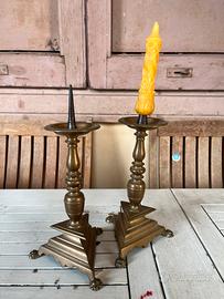 2 candelabri ottobe XVII sec
