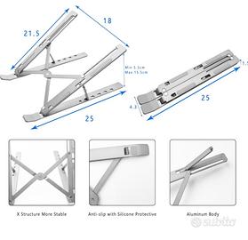 supporto pighevole porta pc portatile