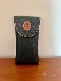 Porta occhiali Trussardi vintage eco pelle nero