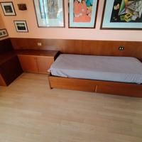 letto singolo + mobile contenitore basso