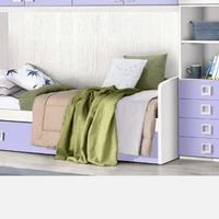 Struttura con doppio letto ancora imballato