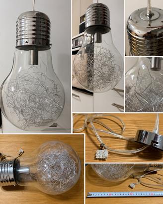 Lampada a sospensione gigante a forma di lampadina