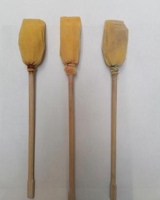 3 pennelli artigianali di spugna 