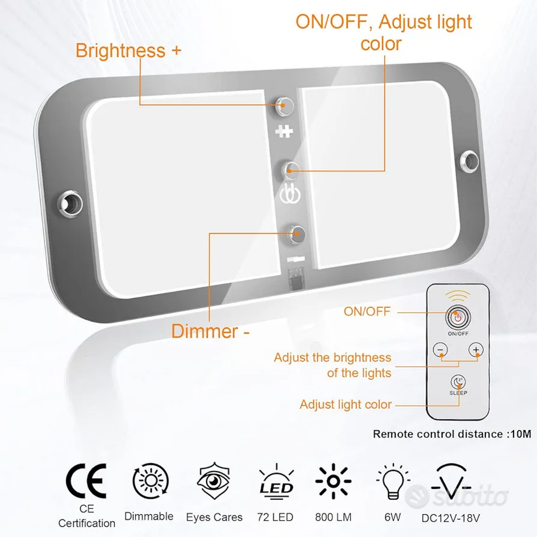 Prodotto: 20267 - DIMMER PER LED CON TELECOMANDO 8A - MCR (ACCESSORI PER  CAMPER-CARAVAN-FANALERIA - MODULI LATERALI)