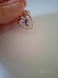 collana con delfino in vetro di murano