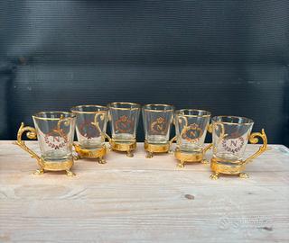 Set 6 Tazzine Cognac Napoleon Vintage