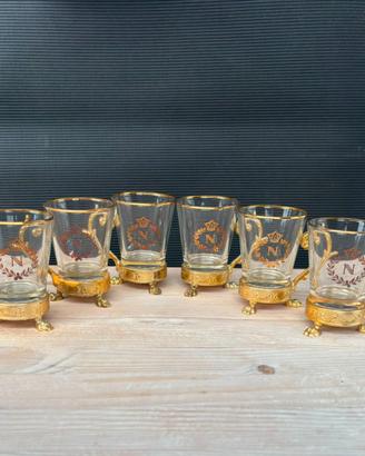 Set 6 Tazzine Cognac Napoleon Vintage
