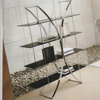 Libreria ditta tonin in metallo cromato