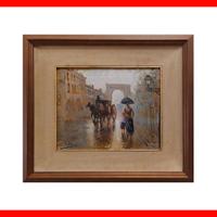QUADRO INCORNICIATO, STRADA CON CARROZZA