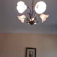 Lampadario 5 luci + 2 Abat-jour