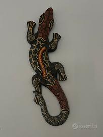 Gecko in legno 2 pezzi