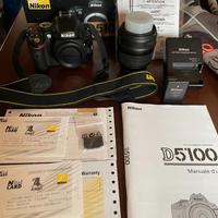 nikon 5100 con obiettivo (kit)