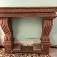 Cornice camino o barbecue in pietra