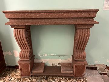 Cornice camino o barbecue in pietra