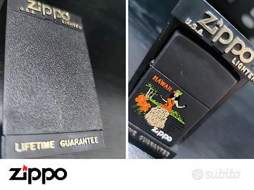 Accendino Zippo modello Hawaii LIGHTER nero satina