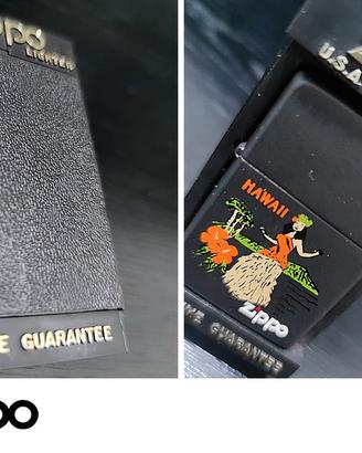 Accendino Zippo modello Hawaii LIGHTER nero satina