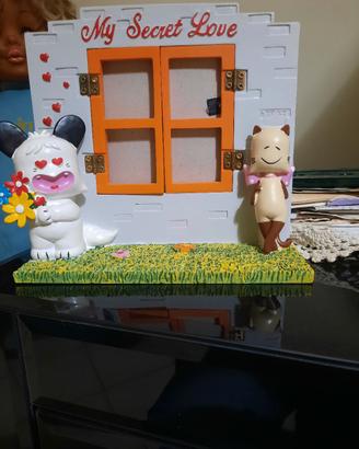 Raro Portafoto Vintage Hello Spank & Micia - 3d