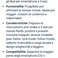 Gimbal per smartphone