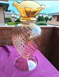 Vaso Vintage Globulare Vetro artistico Iridato