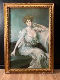 Dipinto Dama Belle Epoque