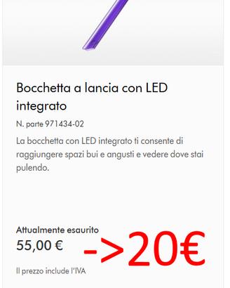 DYSON BOCCHETTA A LANCIA  CON LED V15