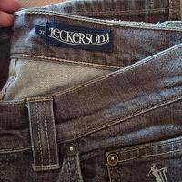 jeans Jeckerson Tg 32 con toppe in alcantara