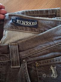 jeans Jeckerson Tg 32 con toppe in alcantara