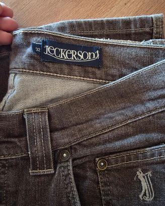 jeans Jeckerson Tg 32 con toppe in alcantara