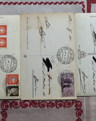 3 cartoline Congresso filatelico Livorno 1931