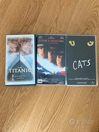 Vhs da collezione Cats, Titanic e codice d’onore