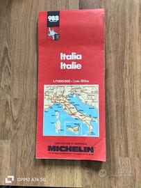 cartina stradale Italia vintage