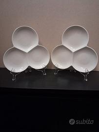 Coppia piccole antipastiere in ceramica