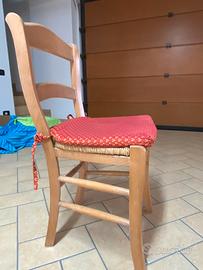 Sedie campagnole NR.6 in rovere sbiancato