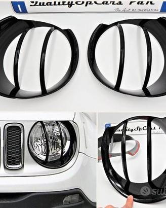 Cover Fari Anteriori per Jeep Renegade in ABS Nero