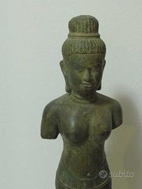 Statue in bronzo stile Khmer: Shiva e Uma Parvati